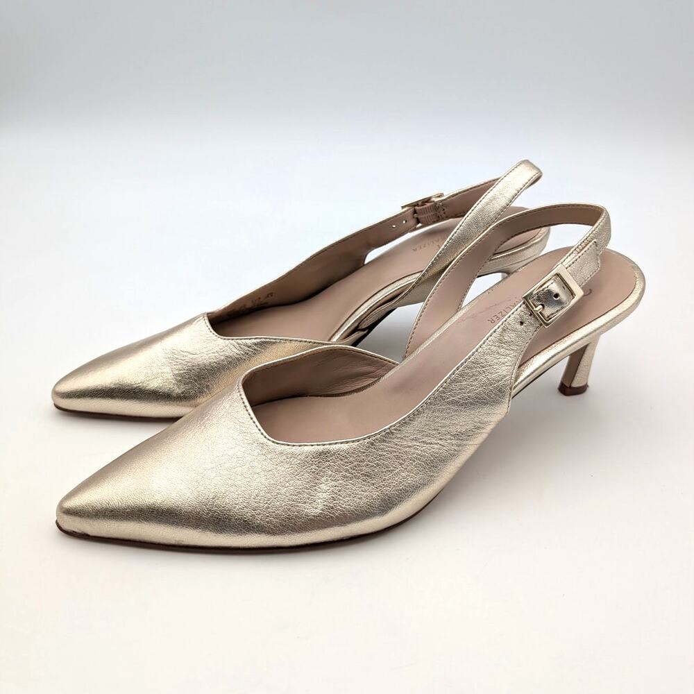 27 EDIT Naturalizer Felicia Slingback Pump Women's Champagne Size US8M EU38.5